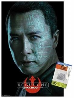 Star Wars Rogue One - Chirrut Wall Poster with Push Pins