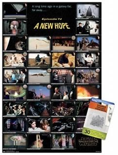 Star Wars A New Hope - Frames Wall Poster with Push Pins