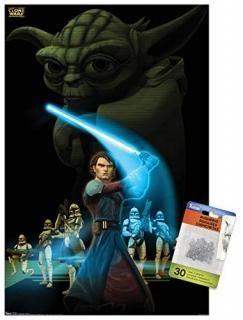 Star Wars The Clone Wars - The Force Wall Poster with Push Pins