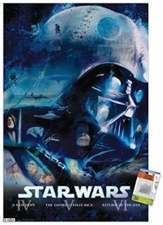 Star Wars Saga - Blu Ray Original Wall Poster with Push Pins