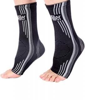 Doc Miller Ankle Brace Compression - 1 Pair Support Best Foot Sleeve Achilles Te