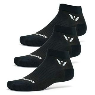 Swiftwick - PERFORMANCE ONE 3 Pairs Running & Golf Socks Lightweight Cushion Bla