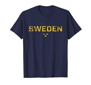 Sweden Sverige Sports Distressed Vintage T Shirt