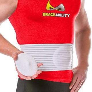 BraceAbility Hernia Belt for Men & Women  Stomach Truss Binder with Compression 