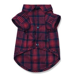 CtilFelix Dog Shirt Plaid for Small Dogs Cats Puppy Boy Girl Dog Clothes Soft Pe