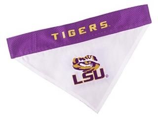Pets First Collegiate Pet Accessories Reversible Bandana LSU Tigers Large/X-Larg