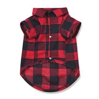Ctilfelix Dog Shirt Plaid Dog Clothes for Small Dogs Cats Puppy Boy Girl Soft Pe