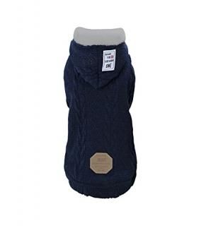 Dog HoodieRdc Pet ClothesDog Woolen Sweater with CapWinter Warm Turtleneck Sweat