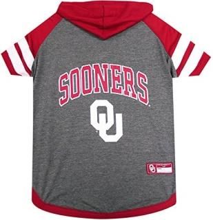 NCAA Oklahoma Sooners Hoodie for Dogs & Cats Small.  Collegiate Licensed Dog Hoo