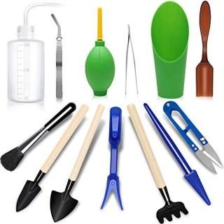 godehone 13PCS Succulent Tools Set Mini Garden Hand Tools Set for Indoor Miniatu