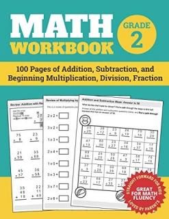 Math Workbook Grade 2 100 Pages of Addition Subtraction and Beginning Multiplica