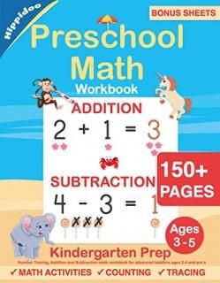 Preschool Math Workbook Number Tracing Addition and Subtraction math workbook fo