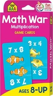 School Zone - Math War Multiplication Game Cards - Ages 8+ 3rd Grade 4th Grade 5