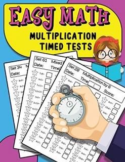 Easy Math Multiplication Timed Tests Daily Math Practice For Grades 3-5 Multipli