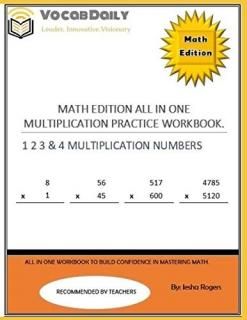 VocabDaily Math Edition All In One Multiplication 1 2 3 & 4 Numbers