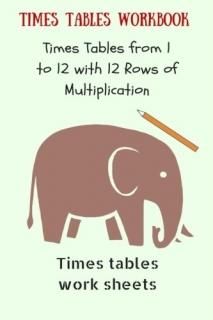 TIMES TABLES WORKBOOK Times Tables from 1 to 12 with 12 Rows of Multiplication T