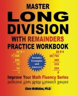 Master Long Division with Remainders Practice Workbook Includes Examples and Ans