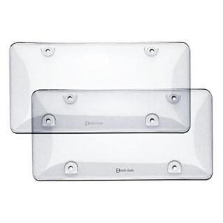 Zento Deals 2 Pieces of Clear Bubble Design Unbreakable License Plate Covers-Hea
