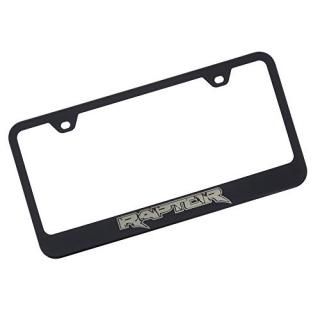 Raptor Black Stainless Steel License Plate Frame