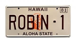 Celebrity Machines Magnum PI  Robin-1  Metal Stamped License Plate
