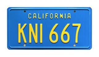 Celebrity Machines Knight Rider  KNI 667  Metal Stamped License Plate