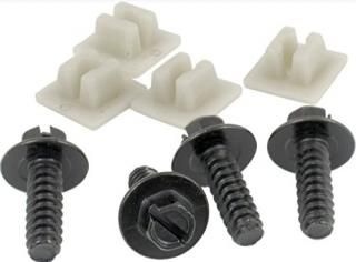 Custom Fasteners 93371 1/4 x 3/4 Slotted Pan License Plate Fastener 8 Piece 4-Sc