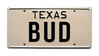Urban Cowboy  Bud  Metal Stamped License Plate