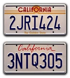 Celebrity Machines Fast and Furious  2JRI424 + 3NTQ305  Metal Stamped License Pl