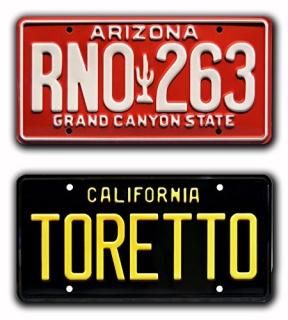 Celebrity Machines Fast & Furious  Toretto + RNO 263  Metal Stamped License Plat