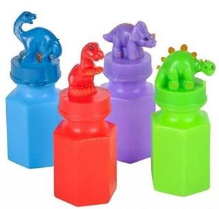 Rhode Island Novelty 3 Inch Dinosaur Bubble Bottles Two Dozen per Order