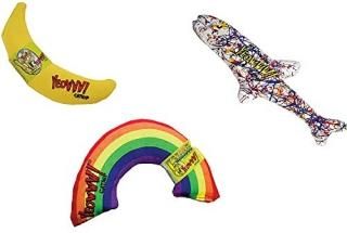YEOWWW! Organic Catnip 3-Toy Variety Pack with Rainbow Banana and Pollock 141