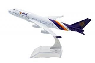 1400 16cm Boeing B747-400 Thai Airlines Metal Aeroplane Model Plane Toy Plane Mo