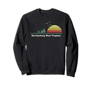 Vintage Martinsburg West Virginia Sunset Souvenir Print Sweatshirt