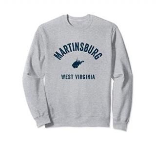 Martinsburg West Virginia WV Vintage 70s Sports Navy Print Sweatshirt