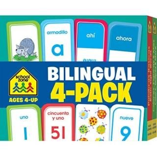 Bilingual/ Bilinguee Flash Card 4-pk