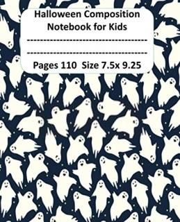 Halloween Composition Notebook For Kids Witch and Pumpkin College Ruled Composit