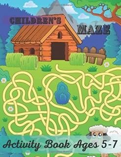 Children's Maze Activity Book Ages 5-7 Maze Activity Books for Kids Workbook for