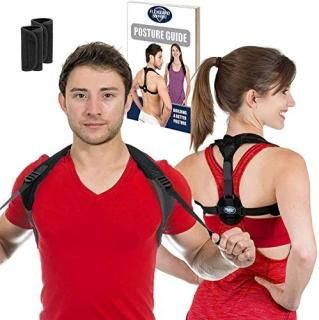 Posture Corrector for Women and Men - Best Fully Adjustable Upper Back Brace Tra