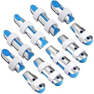 10 Pieces Finger Splints Metal Padded Finger Support Finger Stabilizer with Soft
