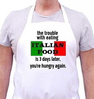The Trouble With Italian Food Funny Cooking Apron by CoolAprons