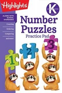 Kindergarten Number Puzzles Highlights Learn on the Go Practice Pads
