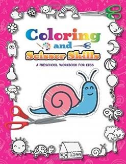 Coloring And Scissor Skills Cute Animals Coloring and Cut out for Scissor Skills