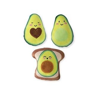 Fringe Studio Squeaker Pet Toy Set Set of 3 Avocado 289434