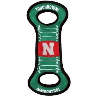 Pets First NCAA Football Field Dog Toy with Squeaker. - Nebraska Cornhuskers - f