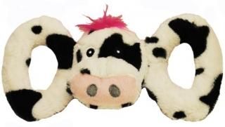 Jolly Pets Jolly Tug-A-Mals Cow Squeaker Floating Interactive Dog Chew Toy SM
