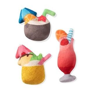 Fringe Studio Pet Toy Small Dog Toy Set Tropical Drinks 3 Pieces 289413