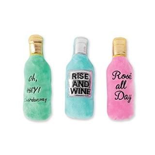 Fringe Studio Squeaker Pet Toy Set Set of 3 Wine 289440 Multi-Colored