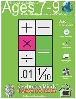 Grade 3 Worksheets - Math Multiplication HomeSchool Ready +3500 Questions Includ