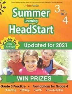 Summer Learning HeadStart Grade 3 to 4 Fun Activities Plus Math Reading and Lang