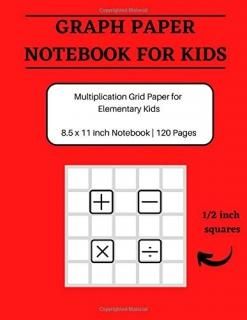 Graph Paper Notebook for Kids  Multiplication Grid Paper for Elementary Kids  8.